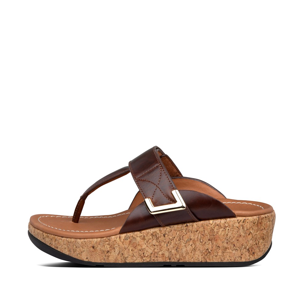 Fitflop Womens Sandals - Remi Adjustable Leather - Brown - 458-HSGULT